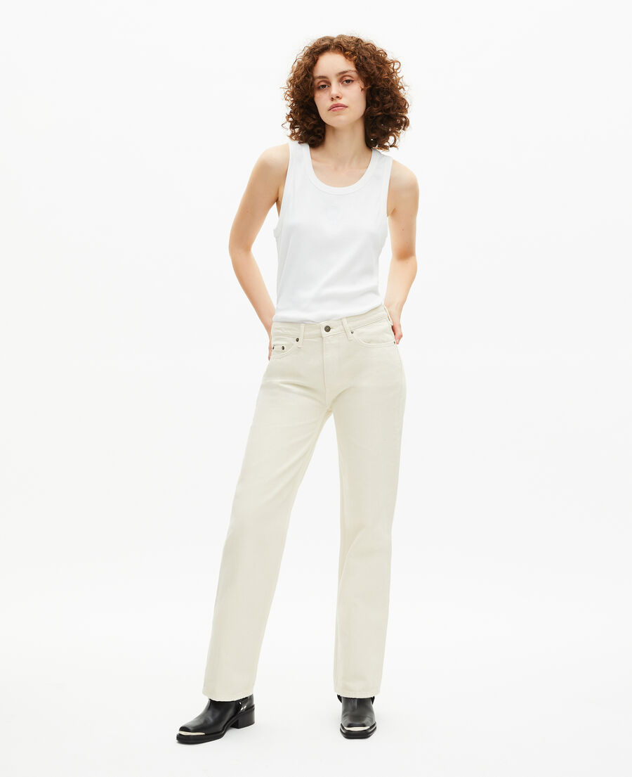 The Kooples DAMEN ECRU gerade geschnittene jeans in ecru