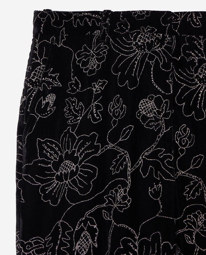 The Kooples WOMEN BLACK black velvet suit trousers