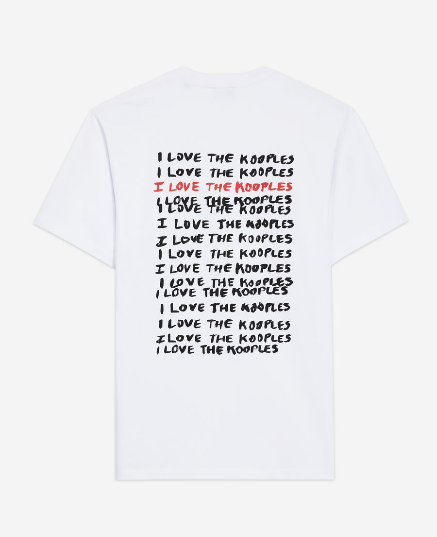 t-shirt homme i love kooples blanc