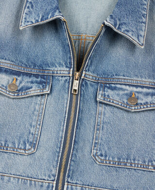 The Kooples HOMME MEDIUM BLUE blouson en denim bleu