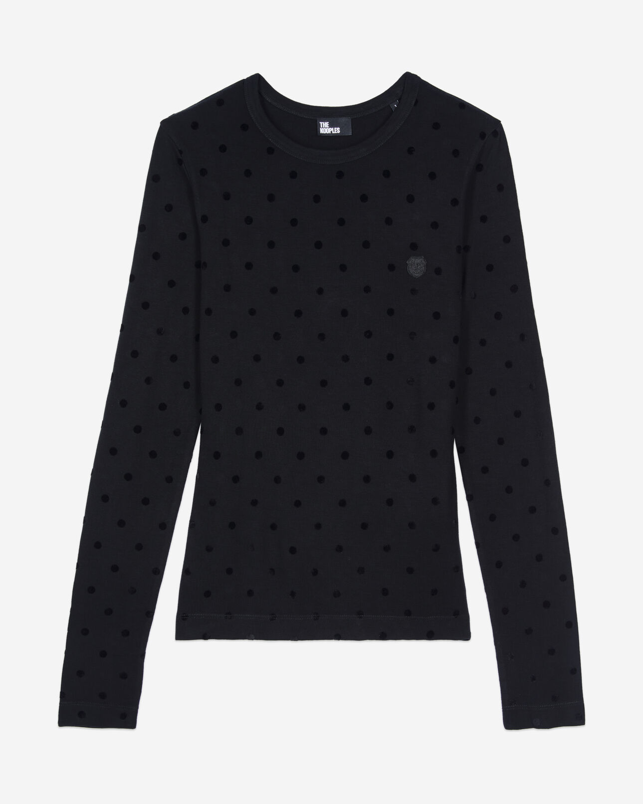 The Kooples WOMEN BLACK black long-sleeved t-shirt
