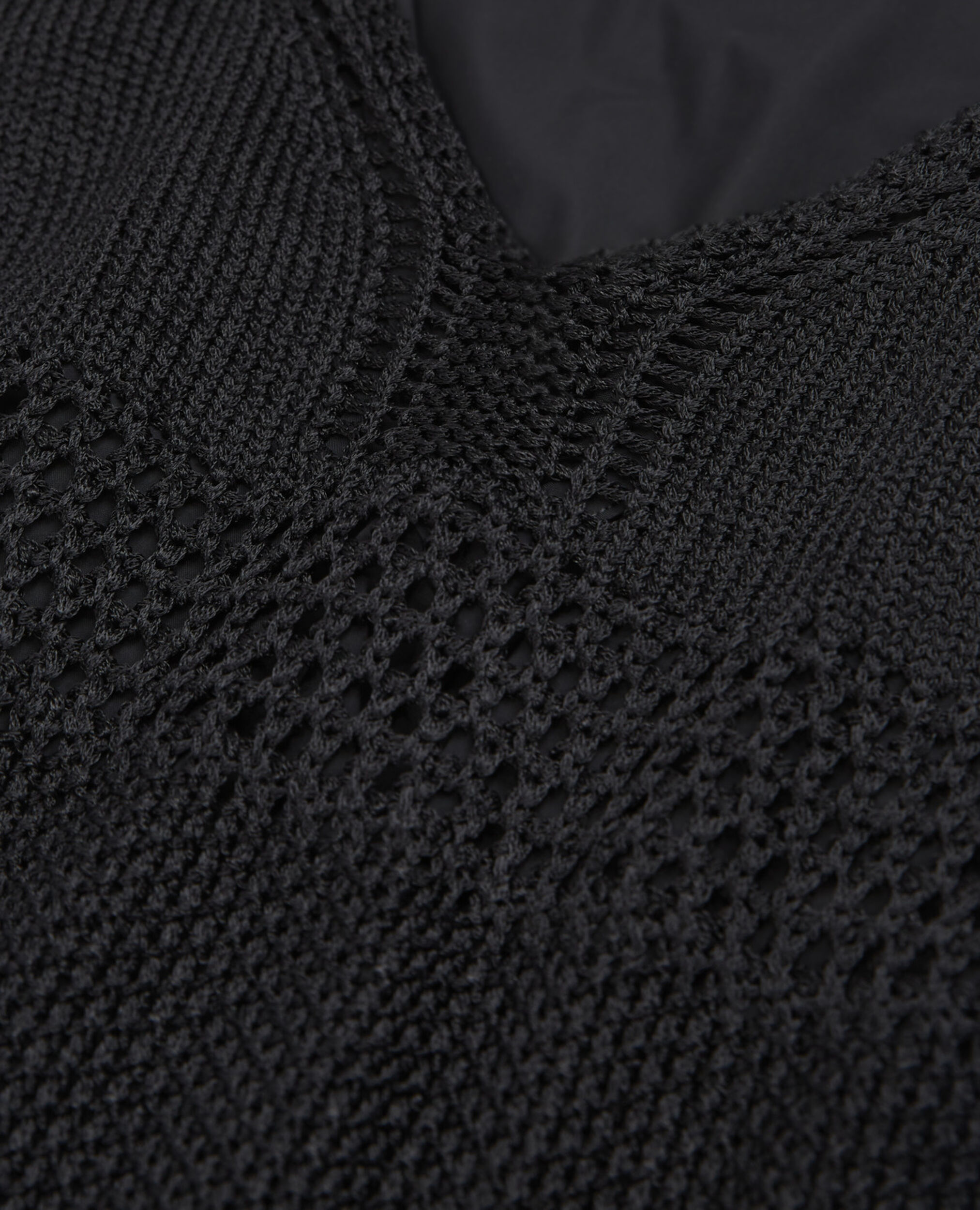 Vestido punto negro largo sin mangas, BLACK, hi-res image number null