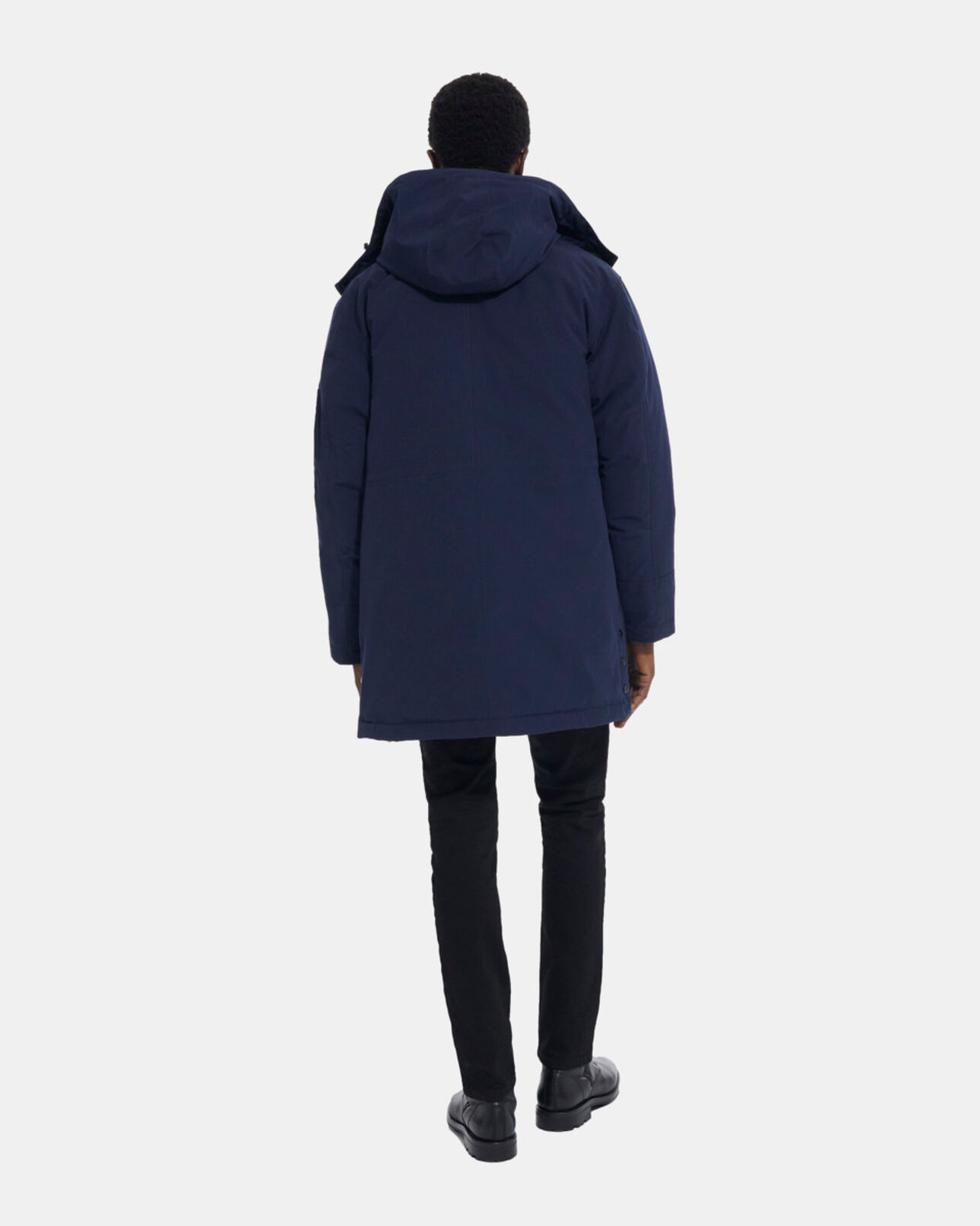 The Kooples HOMME NAVY parka à capuche bleu marine
