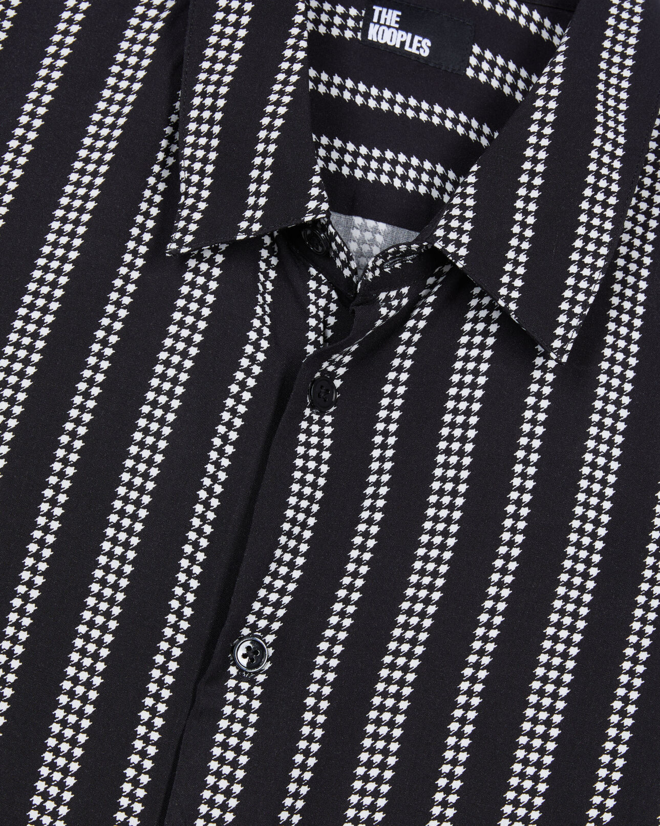The Kooples HOMME BLACK WHITE chemise avec imprimé pied de poule
