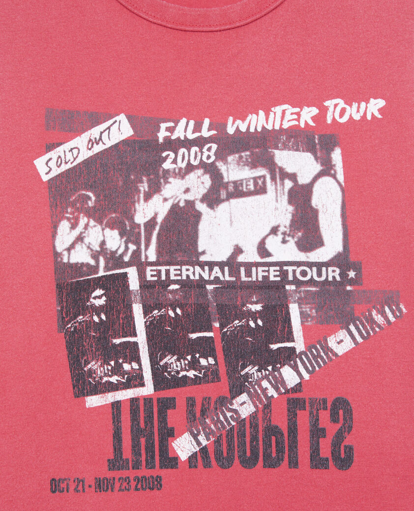 The Kooples DAMEN RUBIS rotes t-shirt &bdquo;eternal life tour&ldquo;
