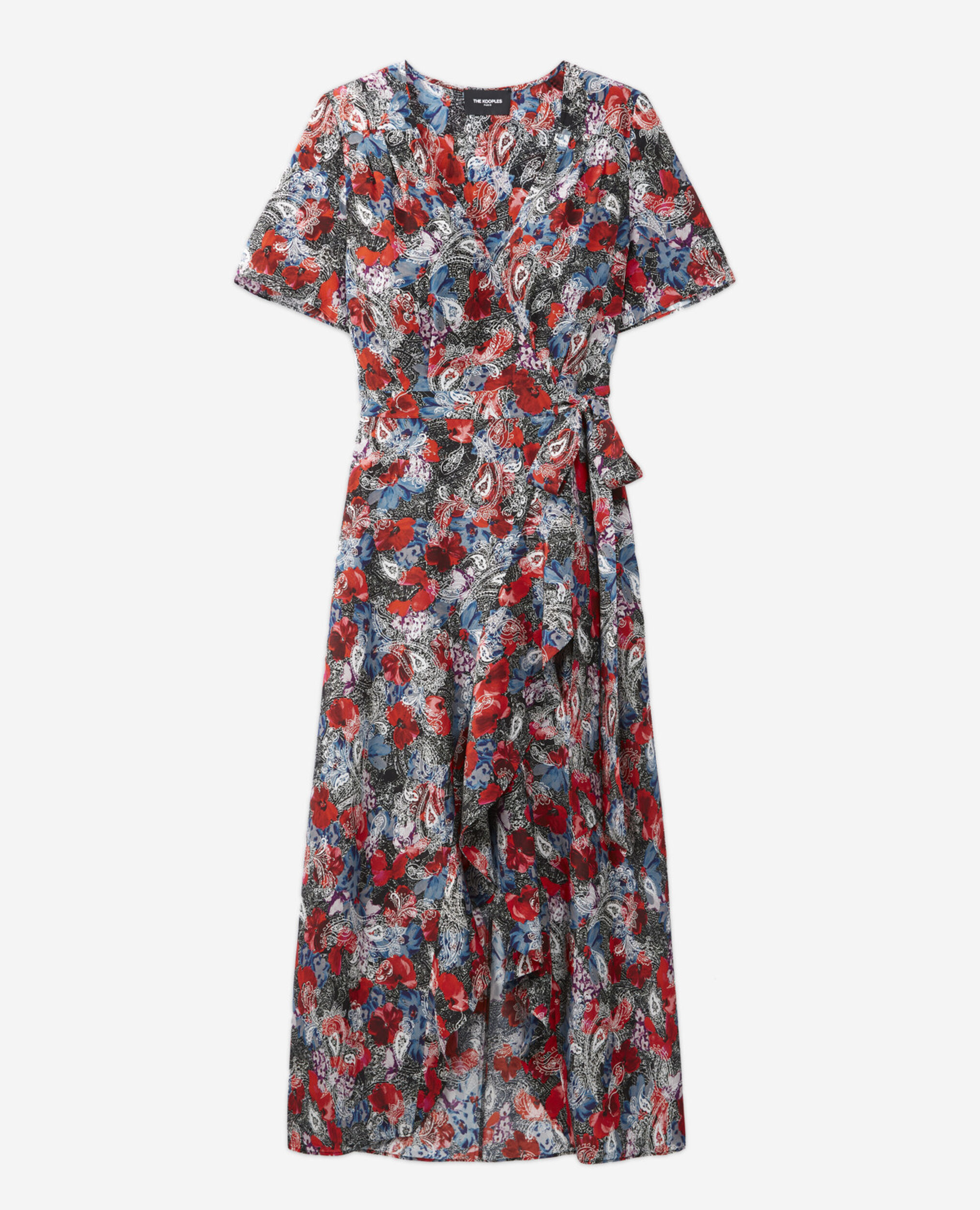 Long dress with floral print, RED, hi-res image number null