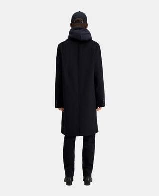 The Kooples HERREN BLACK langer schwarzer mantel aus kaschmir