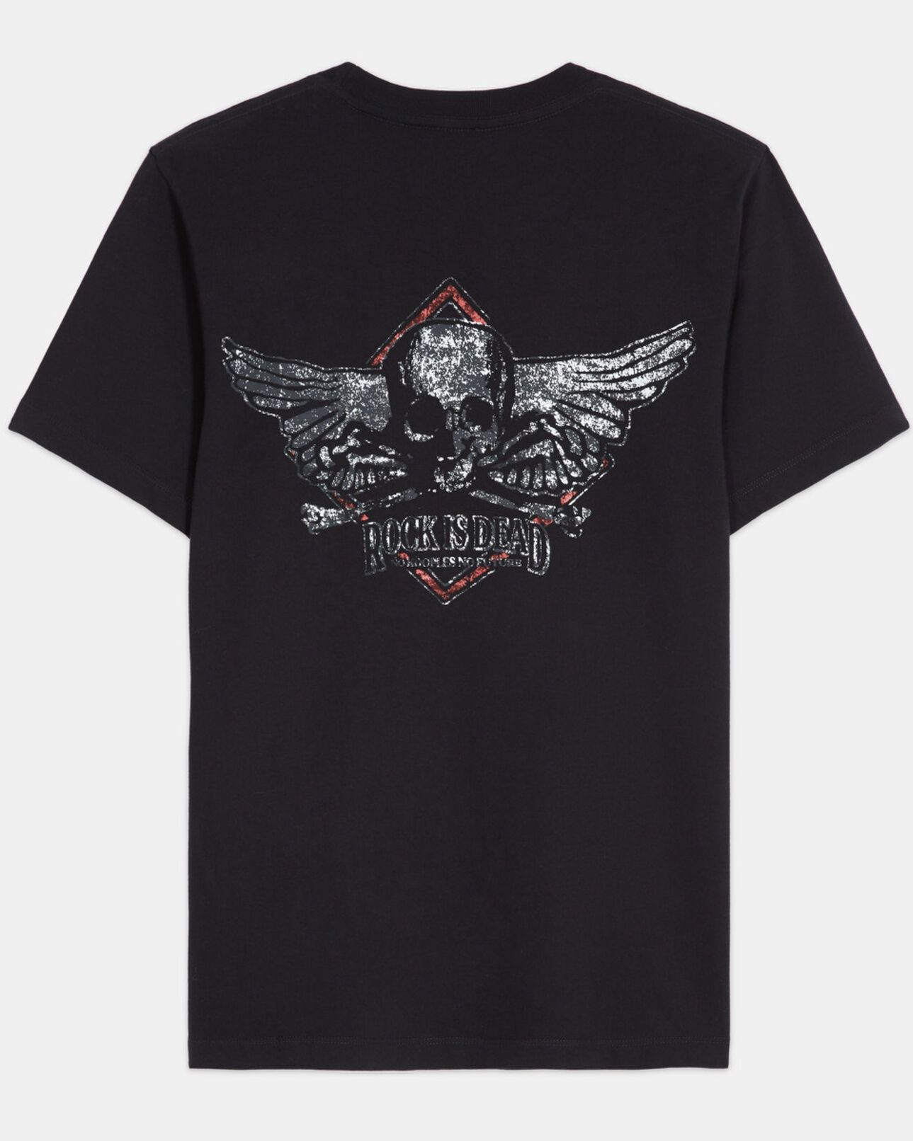 The Kooples WOMEN BLACK WASHED black t-shirt with screen print