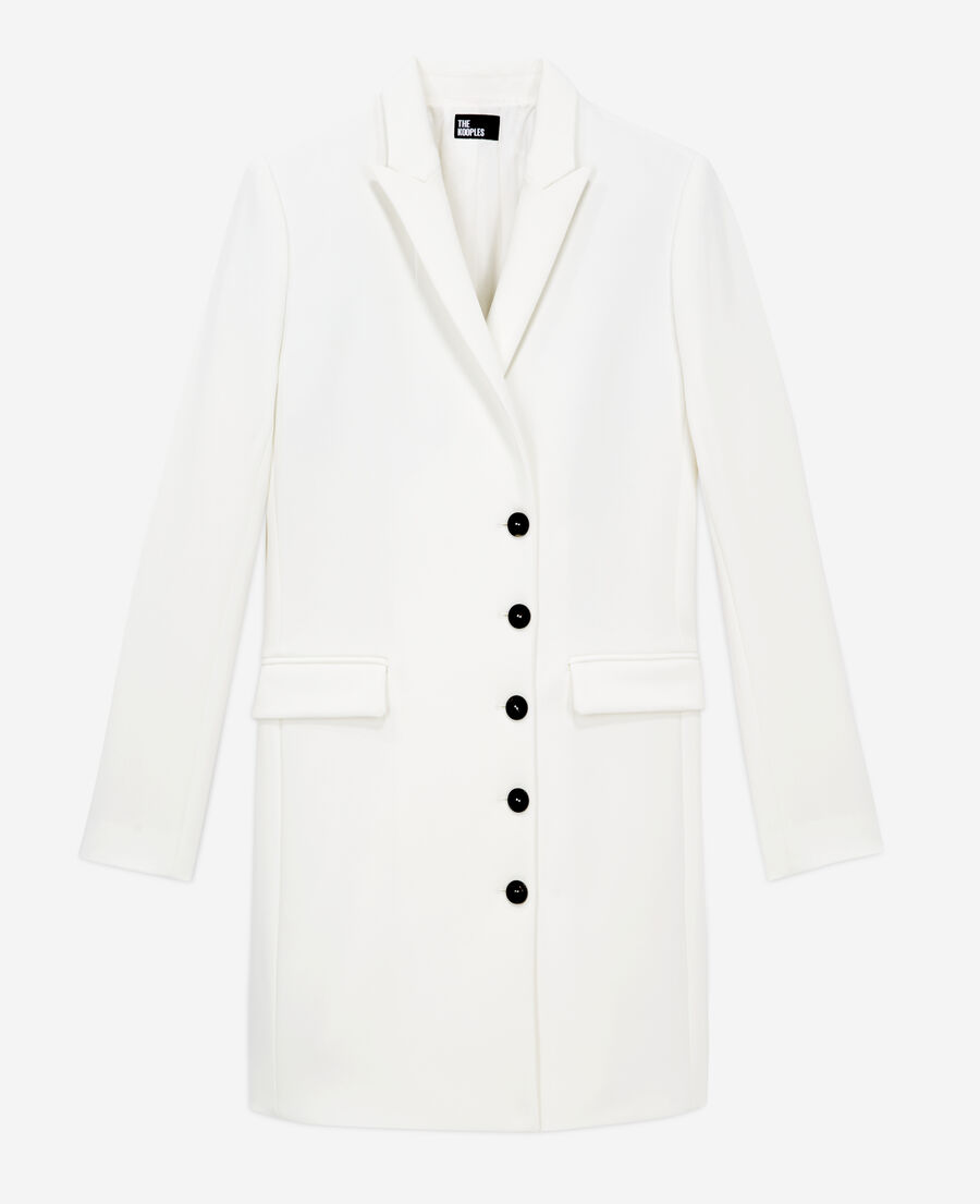 vestido corto blanco crudo