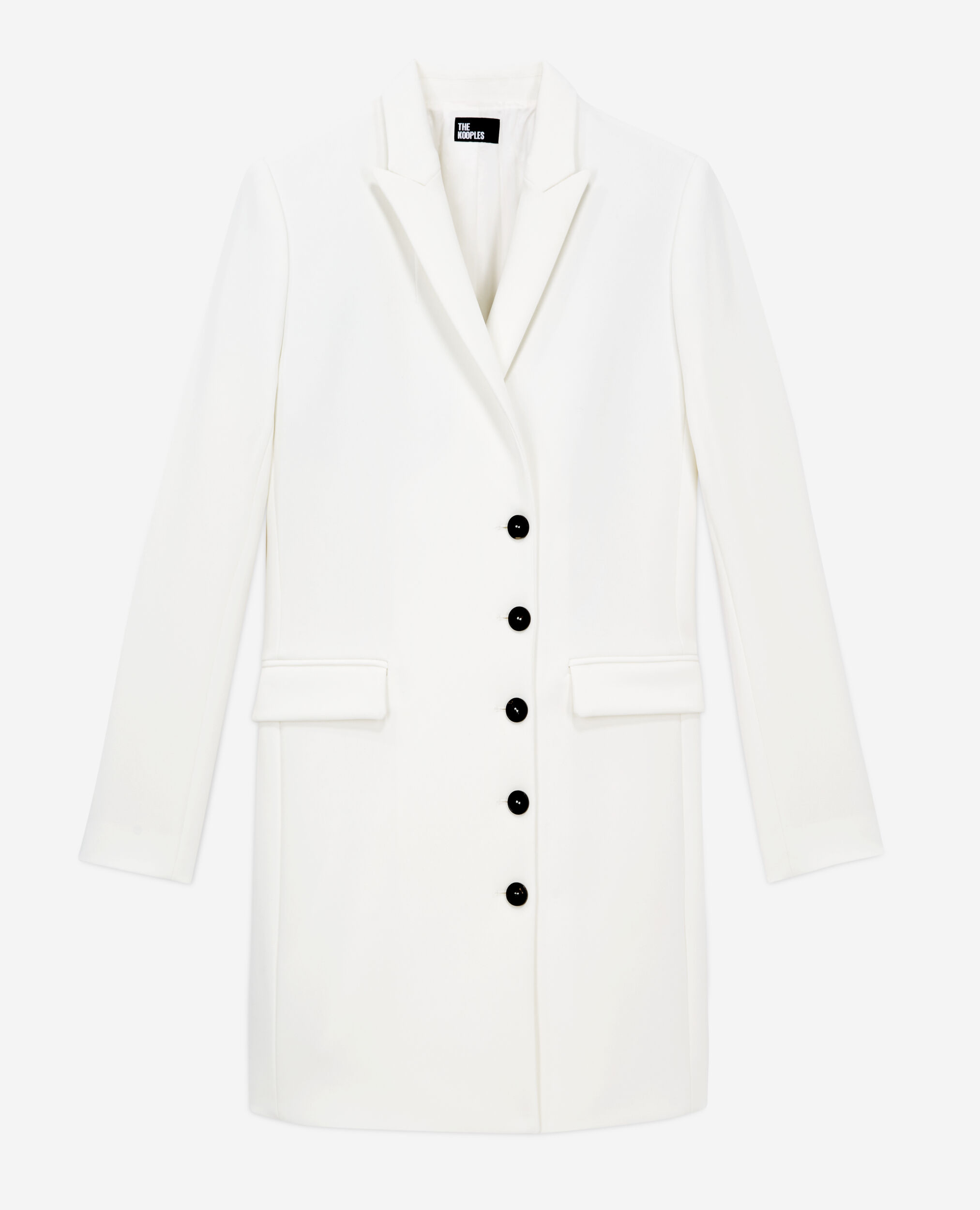 Vestido corto blanco crudo, ECRU, hi-res image number null