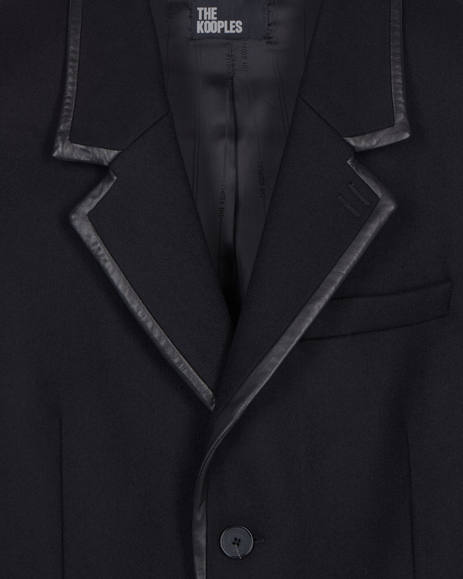 Manteau long en laine mélangée noire, BLACK, hi-res image number null