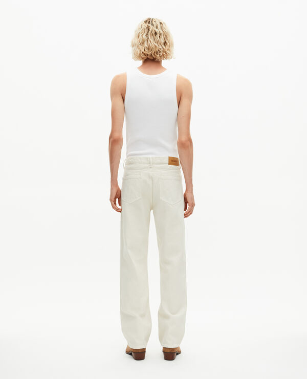 The Kooples HOMME ECRU jean droit écru