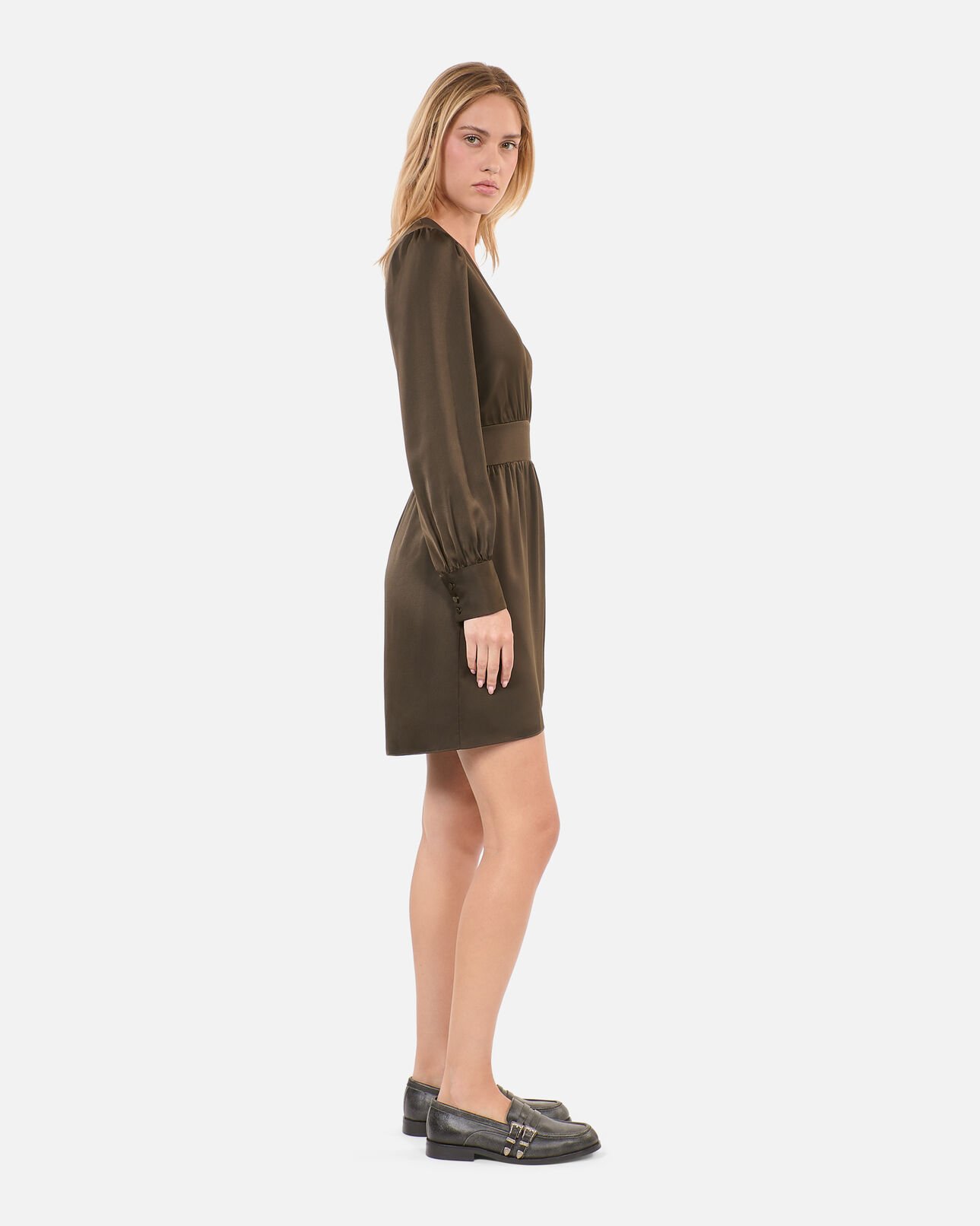 The Kooples FEMME KAKI robe courte kaki
