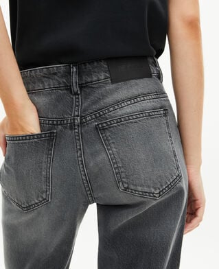 The Kooples F BLACK black wide-leg jeans