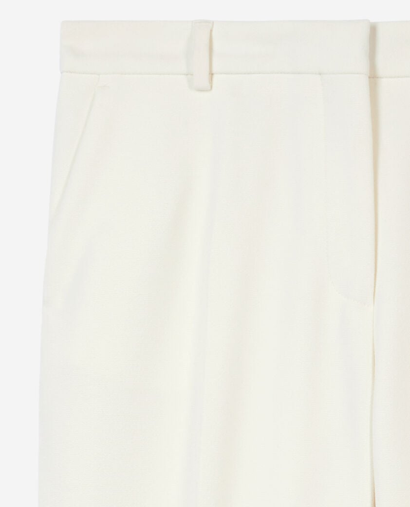 The Kooples F ECRU ecru straight-cut crepe tailored pants