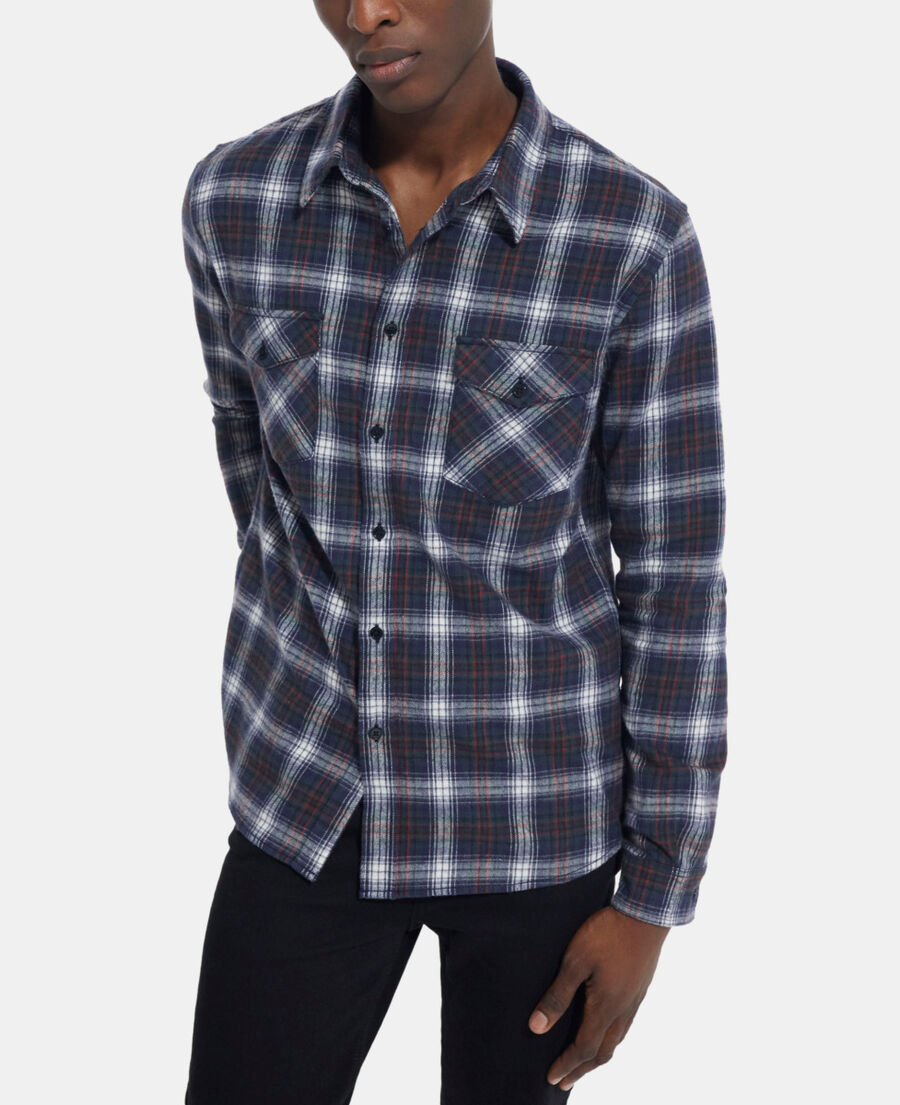 chemise col classique à carreaux