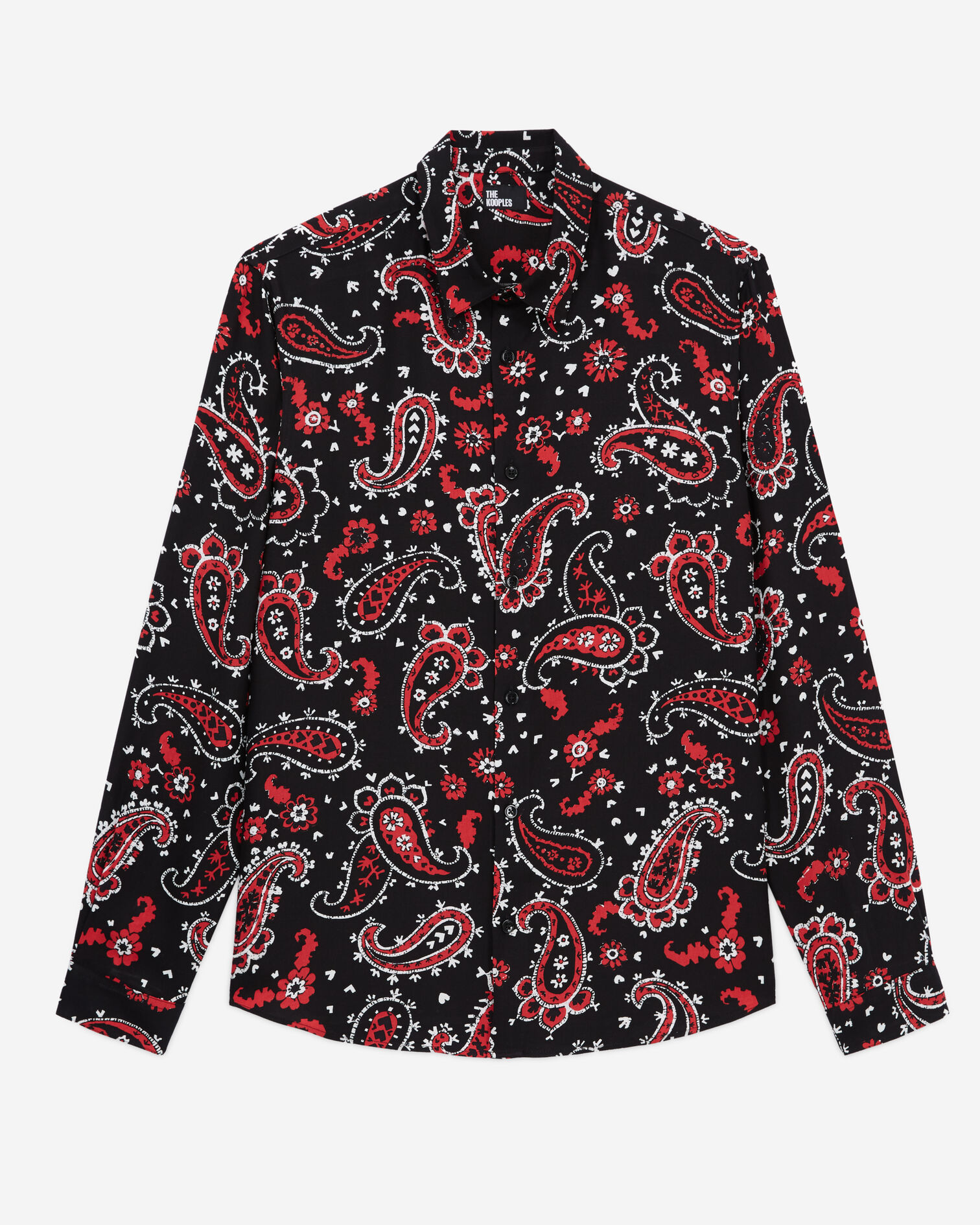 Printed shirt, BLACK - RED, hi-res image number null