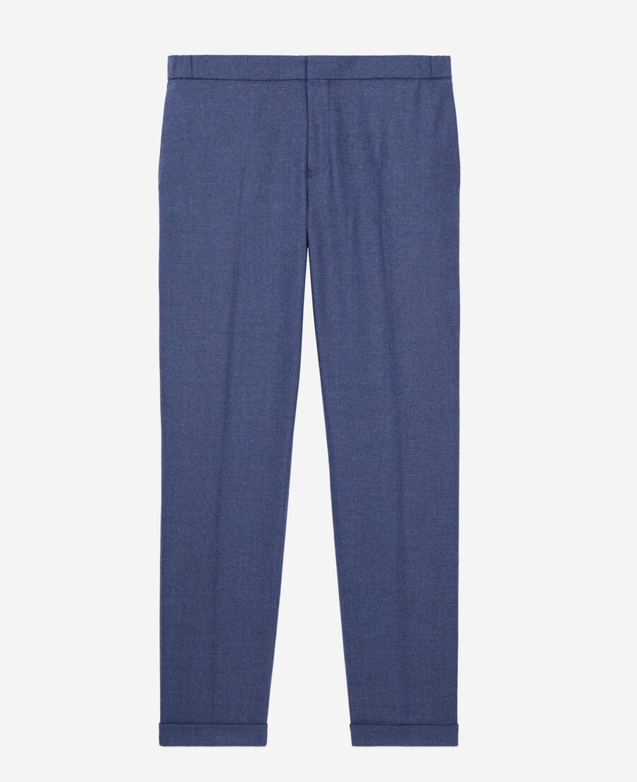The Kooples HOMME BLUE pantalon bleu en flanelle
