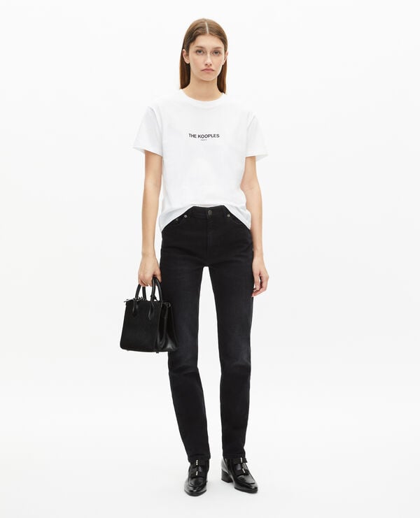 The Kooples FEMME WHITE t-shirt logo blanc