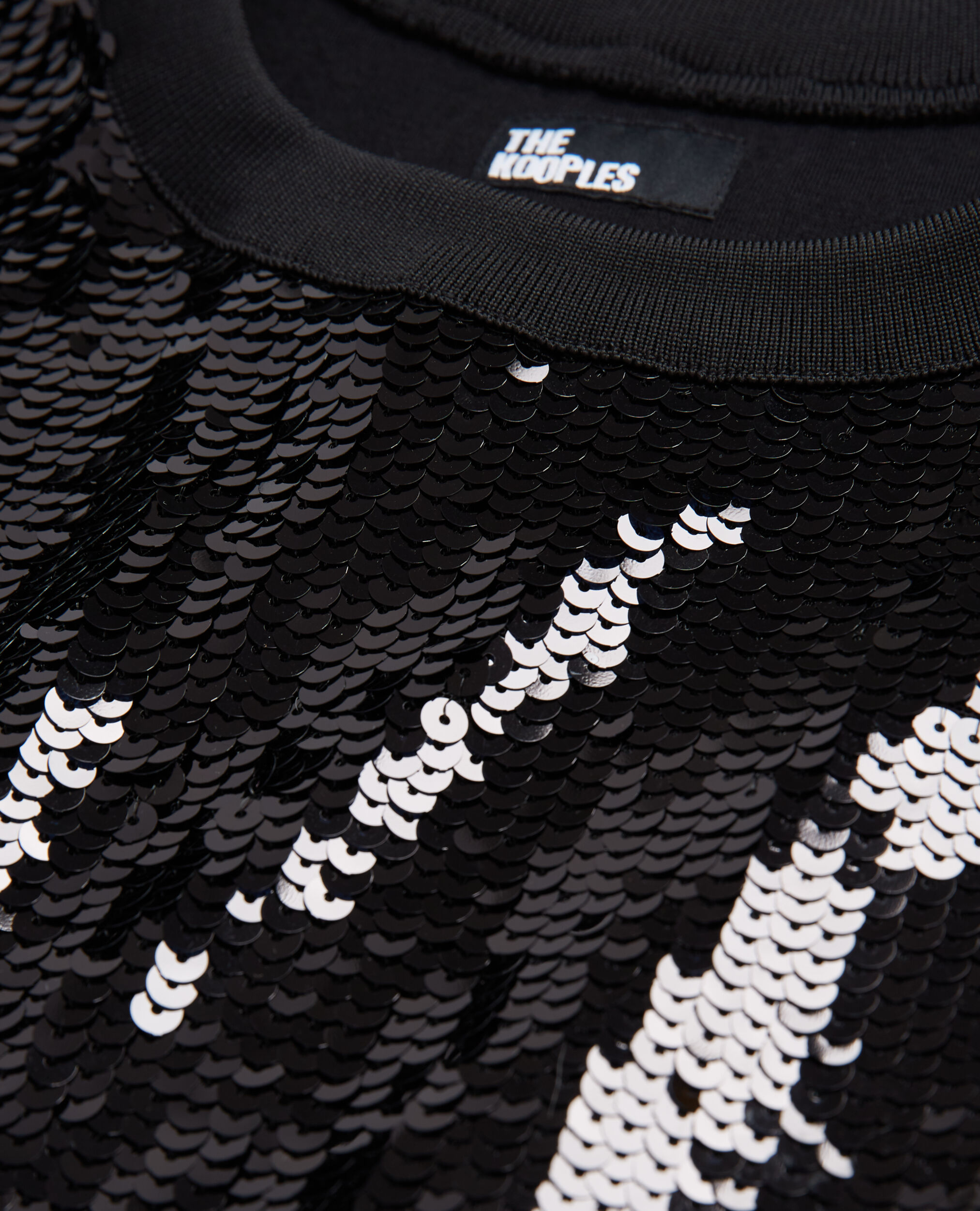 Robe courte à sequins noire, BLACK, hi-res image number null