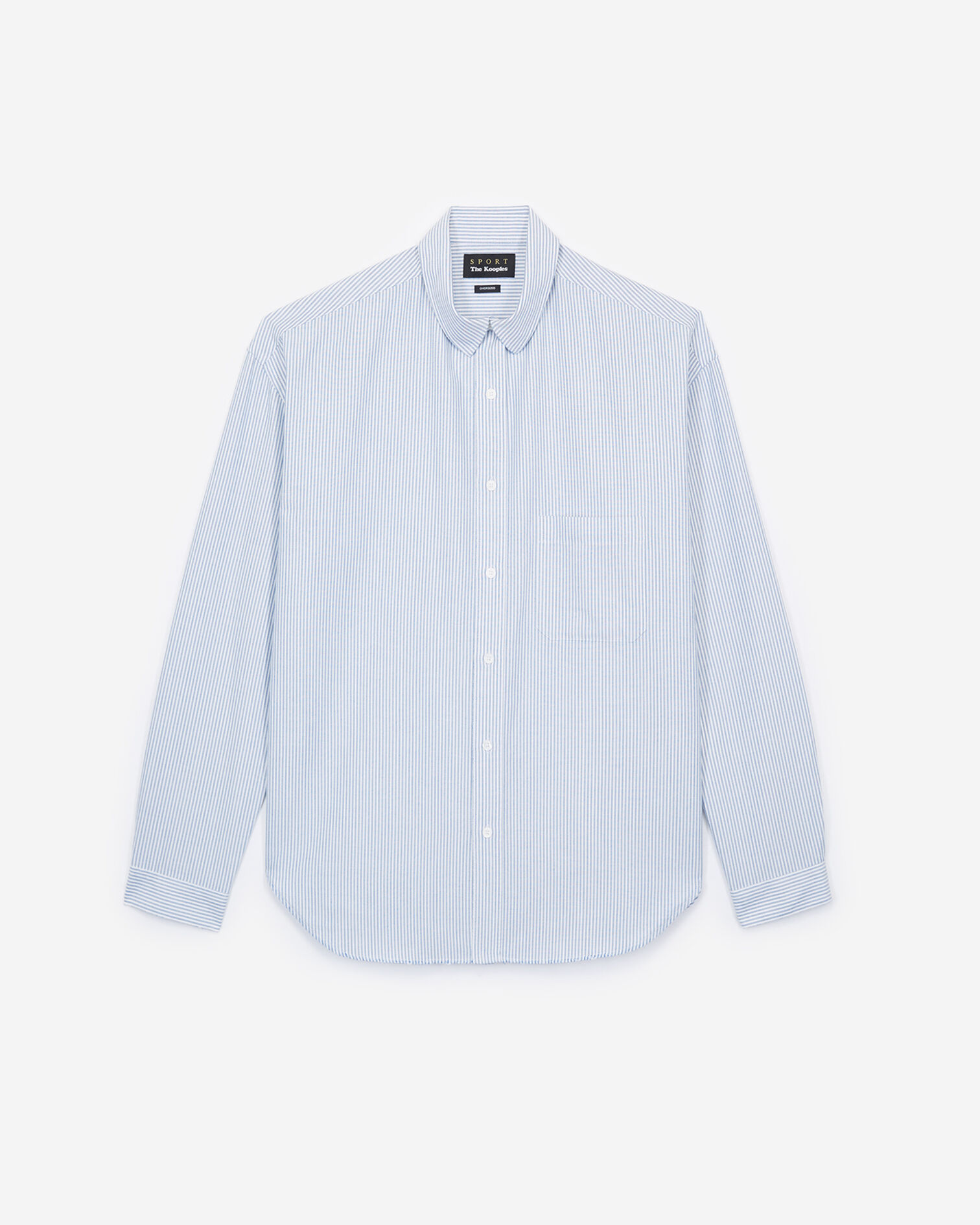 Blau-ecru gestreiftes Oxford Baumwollhemd, WHITE - BLUE, hi-res image number null