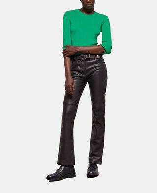 The Kooples DAMEN GREEN grüner, eng anliegender pullover