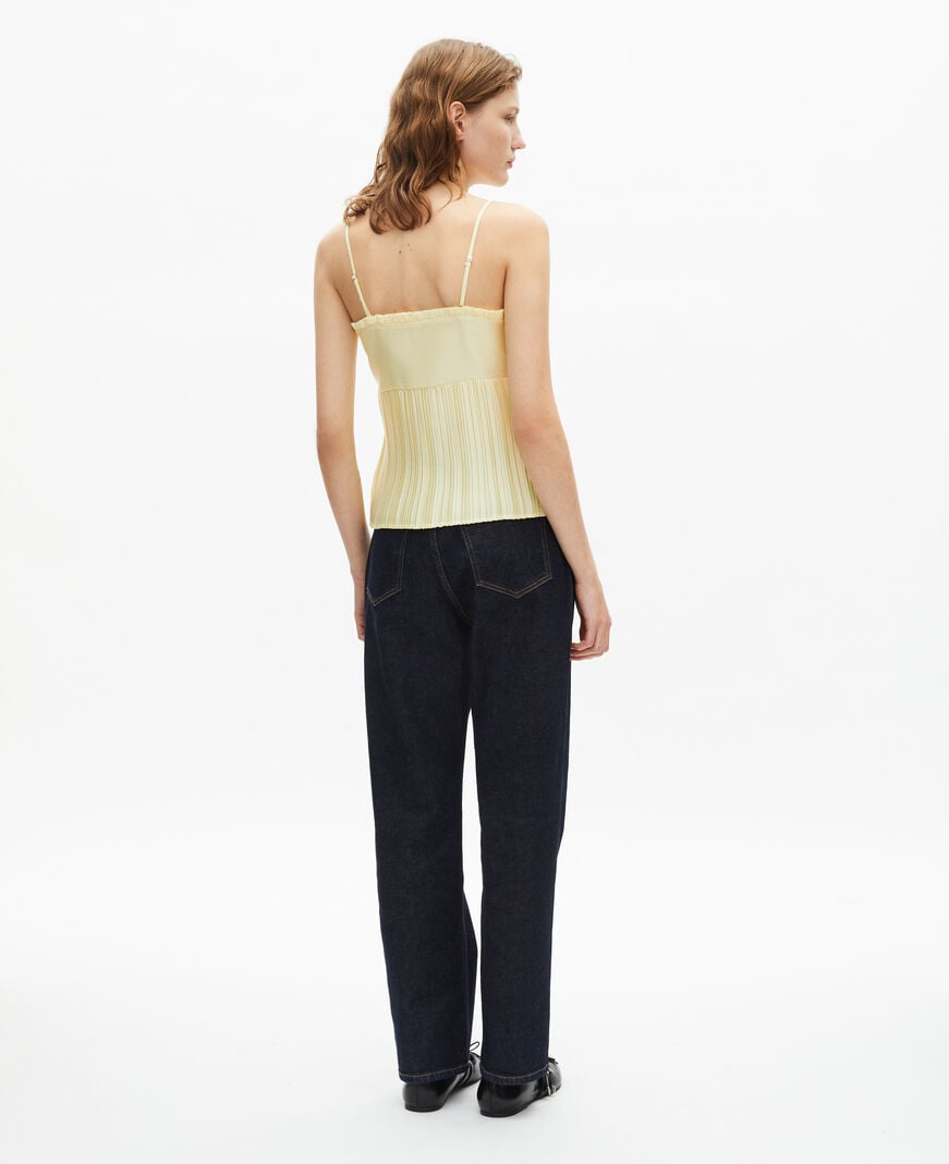 The Kooples WOMEN YELLOW yellow pleated camisole