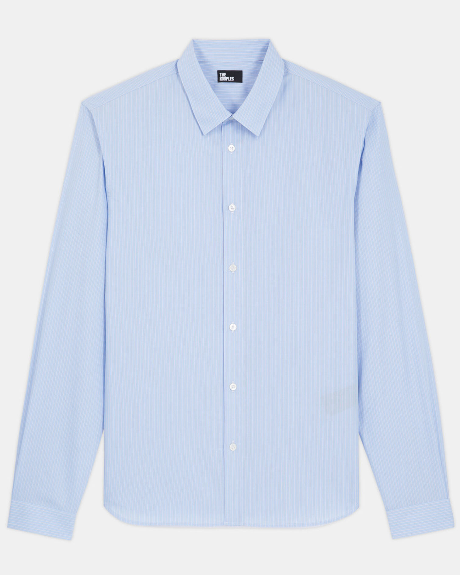 Chemise col classique à rayures, WHITE / SKY BLUE, hi-res image number null