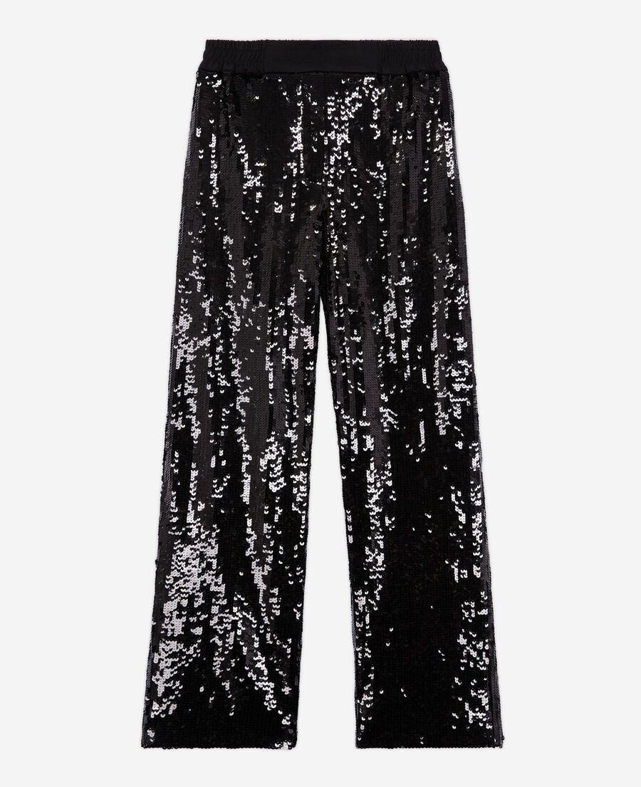 schwarze hose mit pailletten