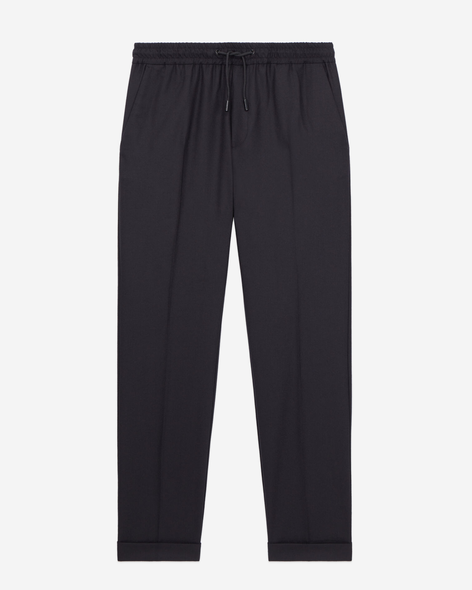 Black flannel trousers, BLACK, hi-res image number null
