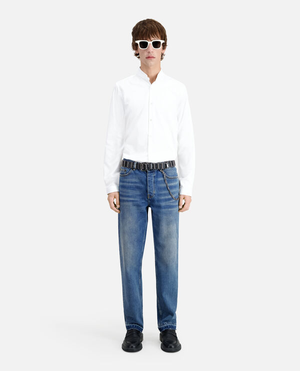 white shirt with officer collar