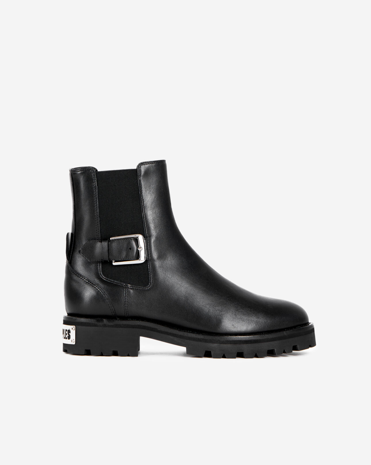 The Kooples FEMME BLACK bottines chelsea en cuir noires