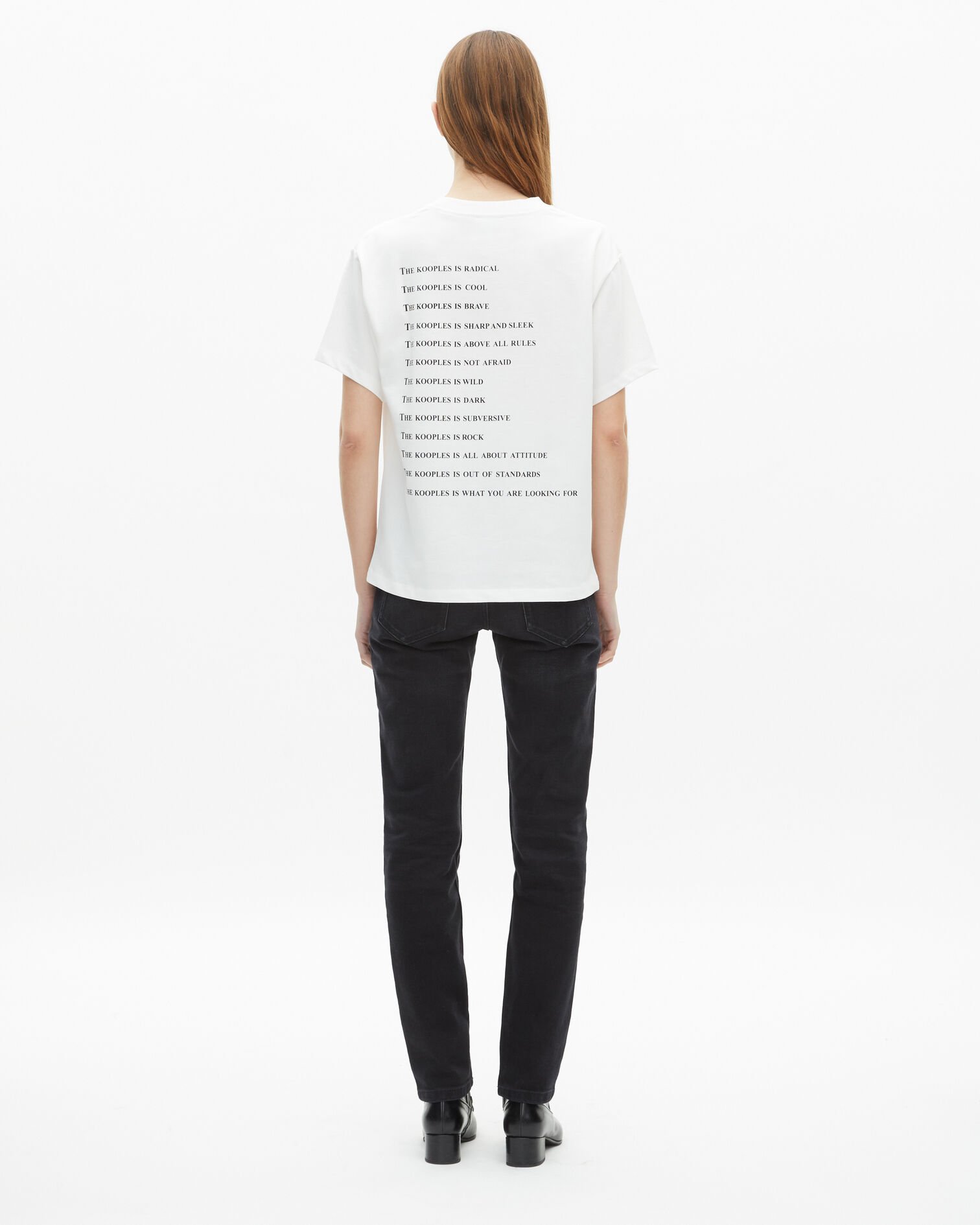 What is T-shirt with white beads, WHITE, hi-res image number null