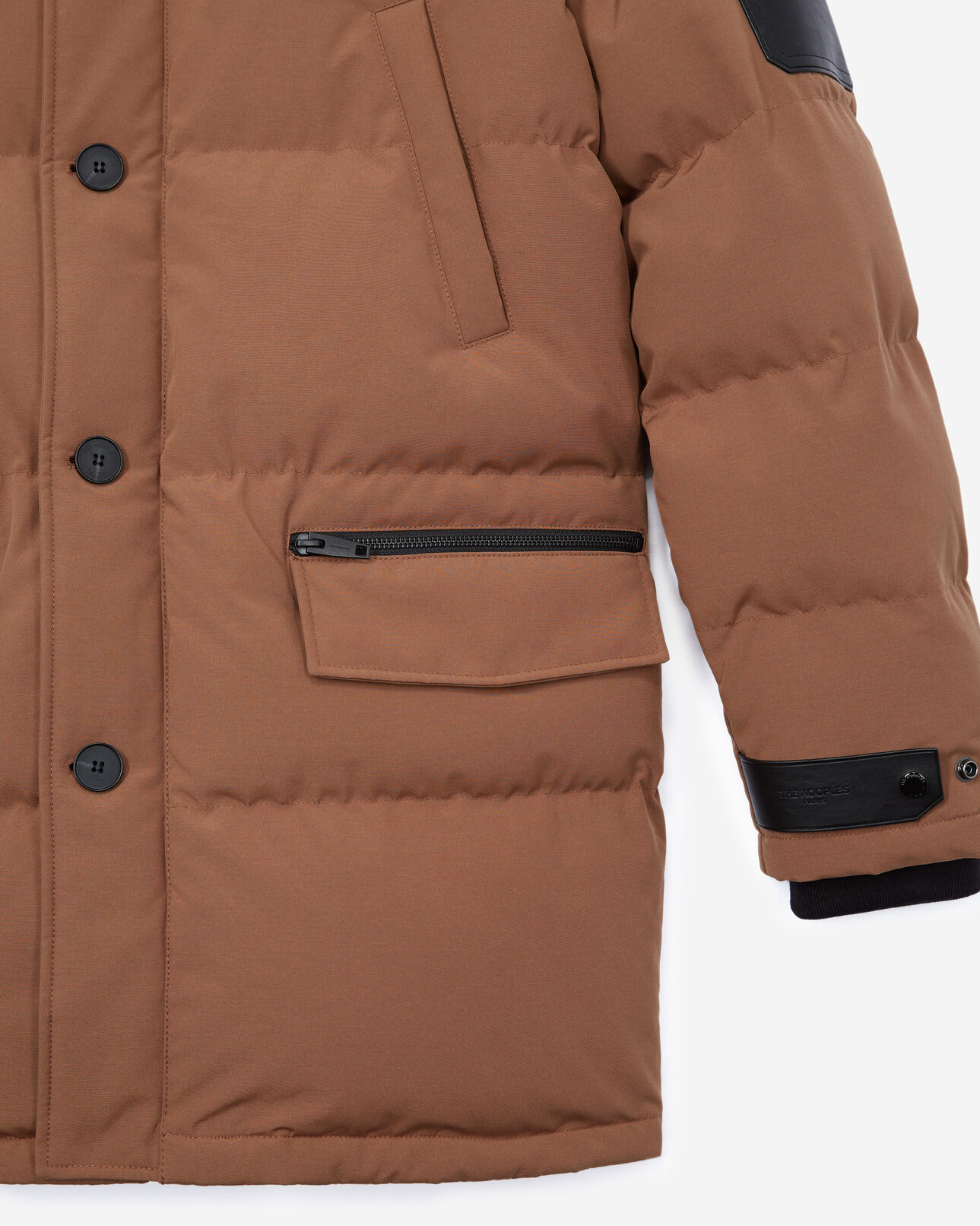 The Kooples HOMBRE TABACCO parka algodón camel acolchada