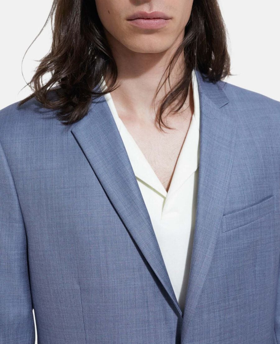 The Kooples H SKY formal sky blue jacket with three pockets