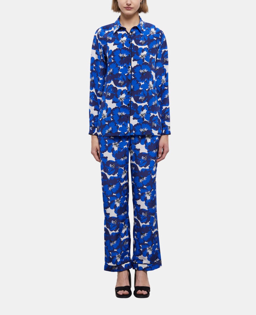 The Kooples FEMME BLUE chemise imprim&eacute;e en soie