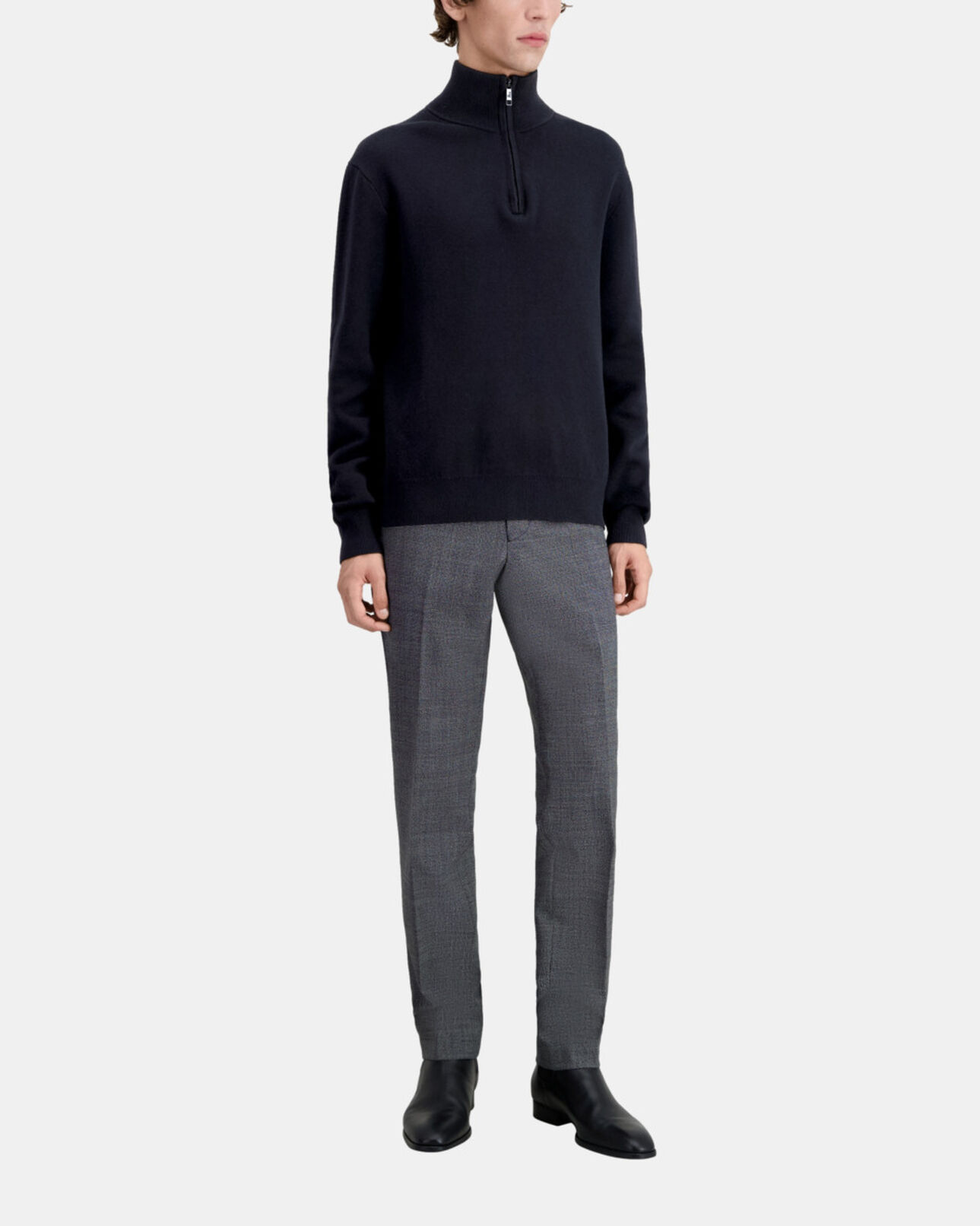 The Kooples HOMME BLACK pull noir avec logo debossé