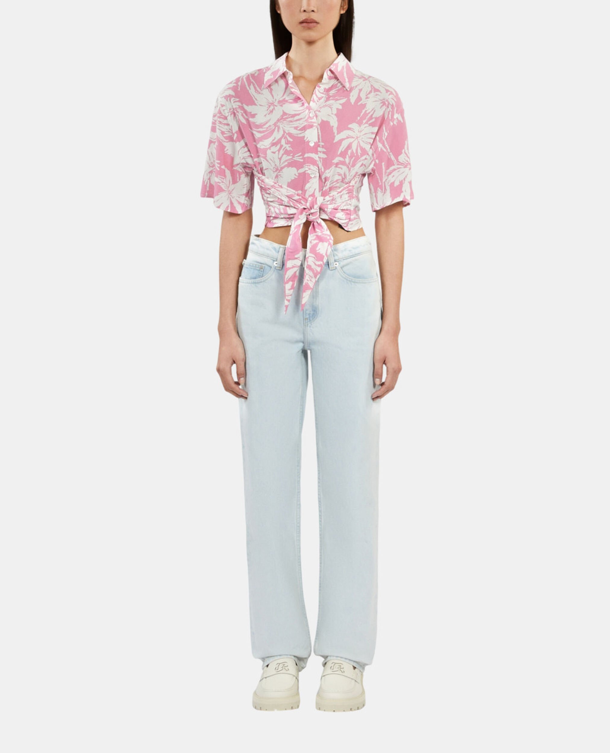 Jean droit décoloré bleu clair, BLUE BLEACHED / NAVY, hi-res image number null