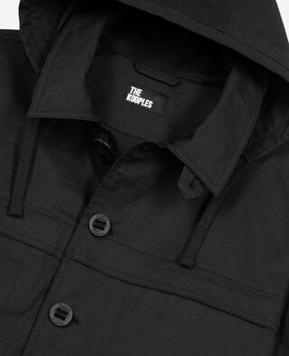 The Kooples HOMME BLACK parka courte à capuche noire