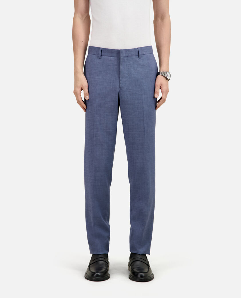 The Kooples HOMME BLUE pantalon de costume en laine bleu