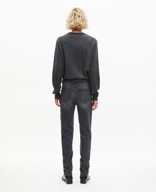 The Kooples HOMME BLACK WASHED jean slim noir délavé