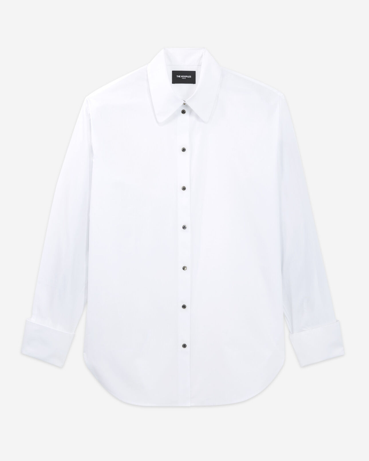 The Kooples FEMME WHITE chemise blanche loose à boutons-pression