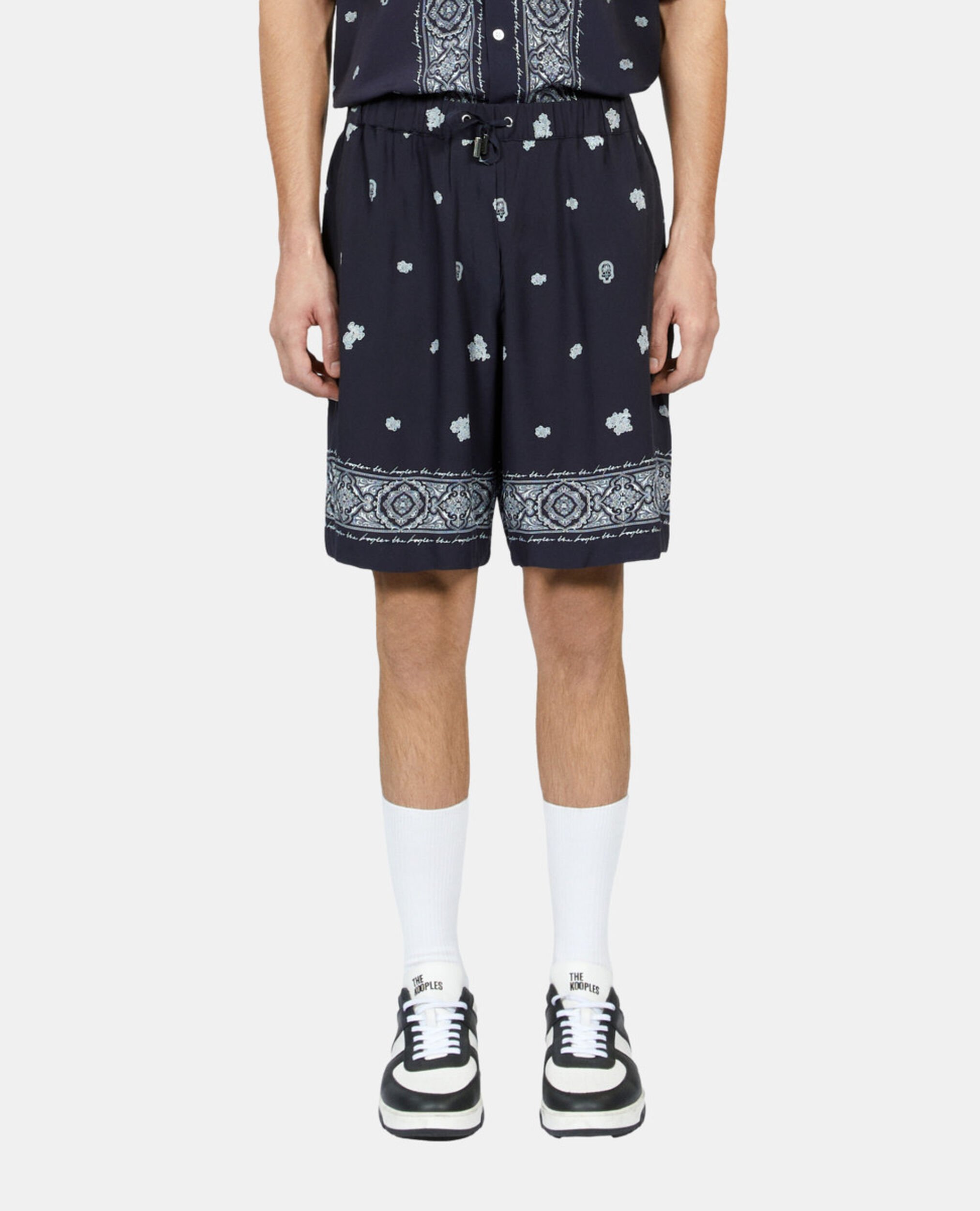 Short imprimé bleu marine, NAVY / WHITE, hi-res image number null