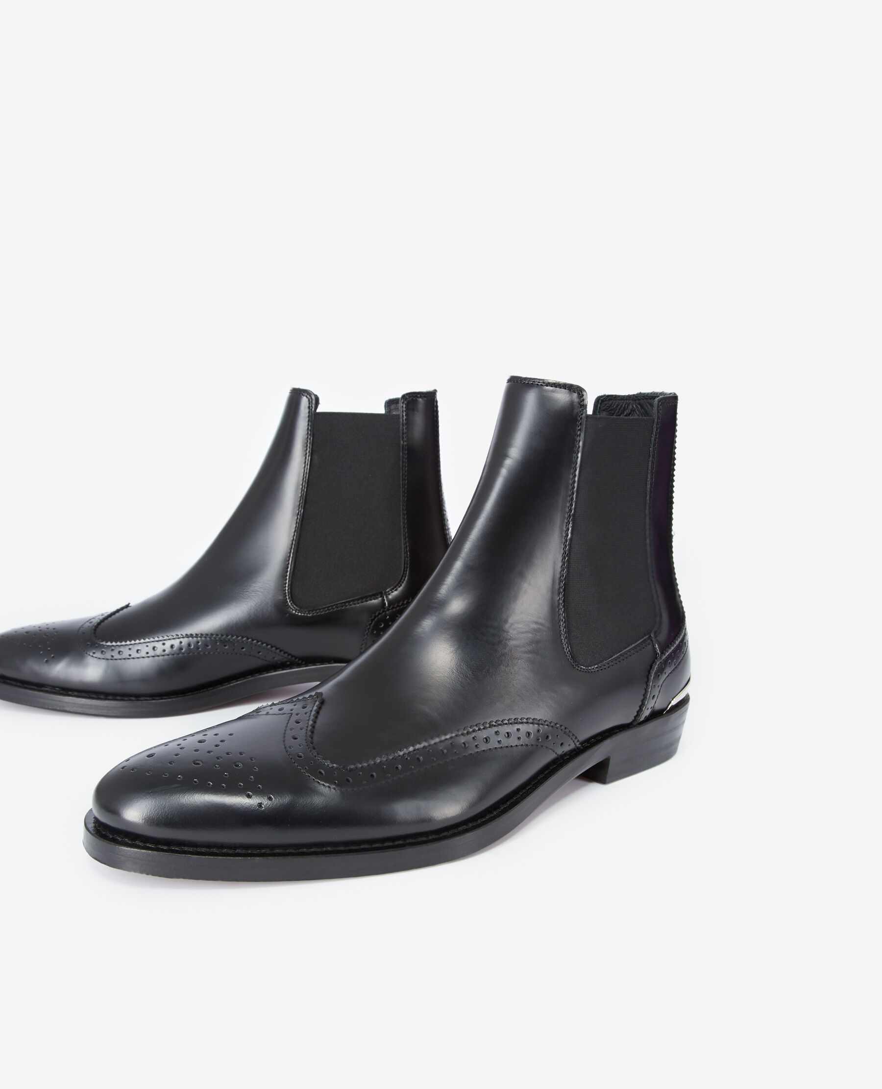 Black brogue chelsea boots womens cheap