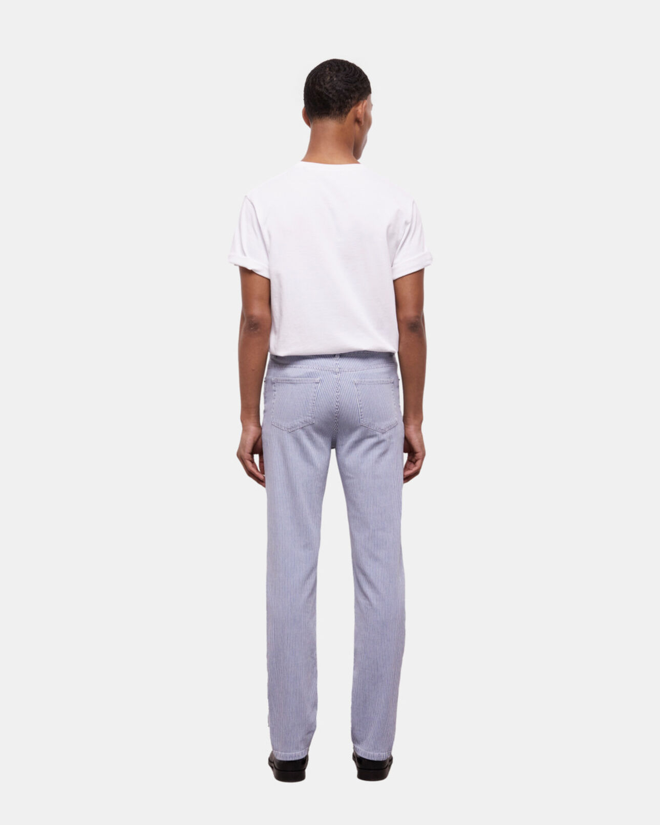 The Kooples HOMBRE BLUE DENIM vaqueros rectos rayas azules
