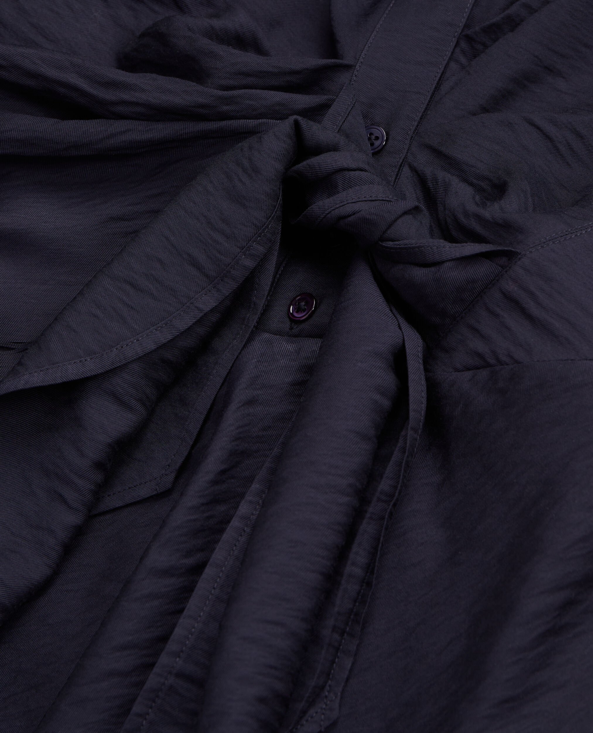 Robe courte bleu marine avec drapé, NAVY, hi-res image number null