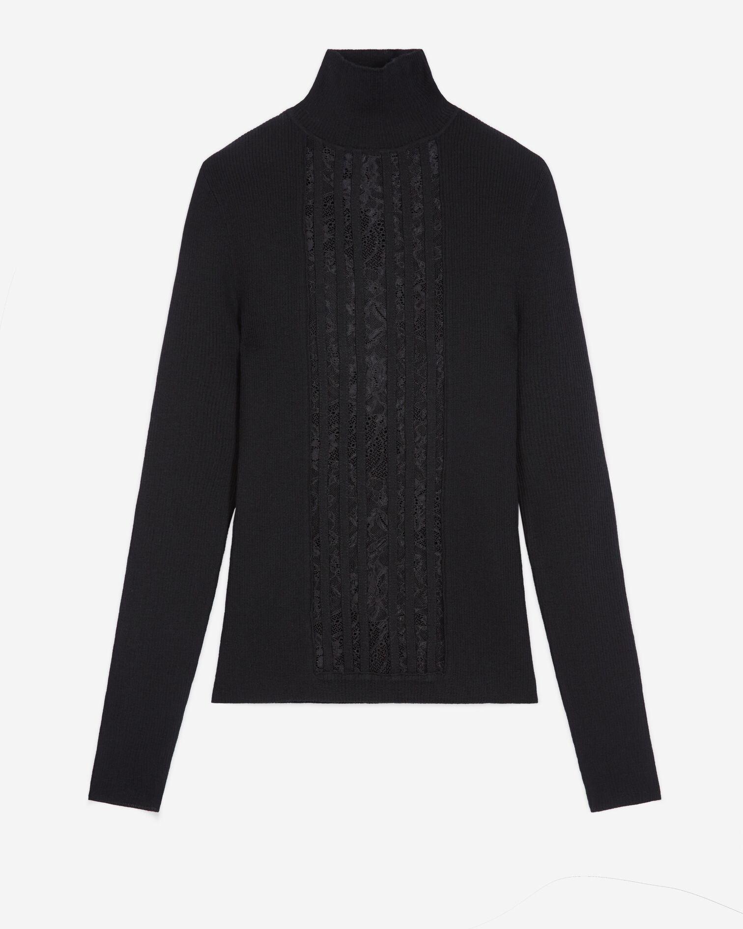 Pull en laine noir, BLACK, hi-res image number null