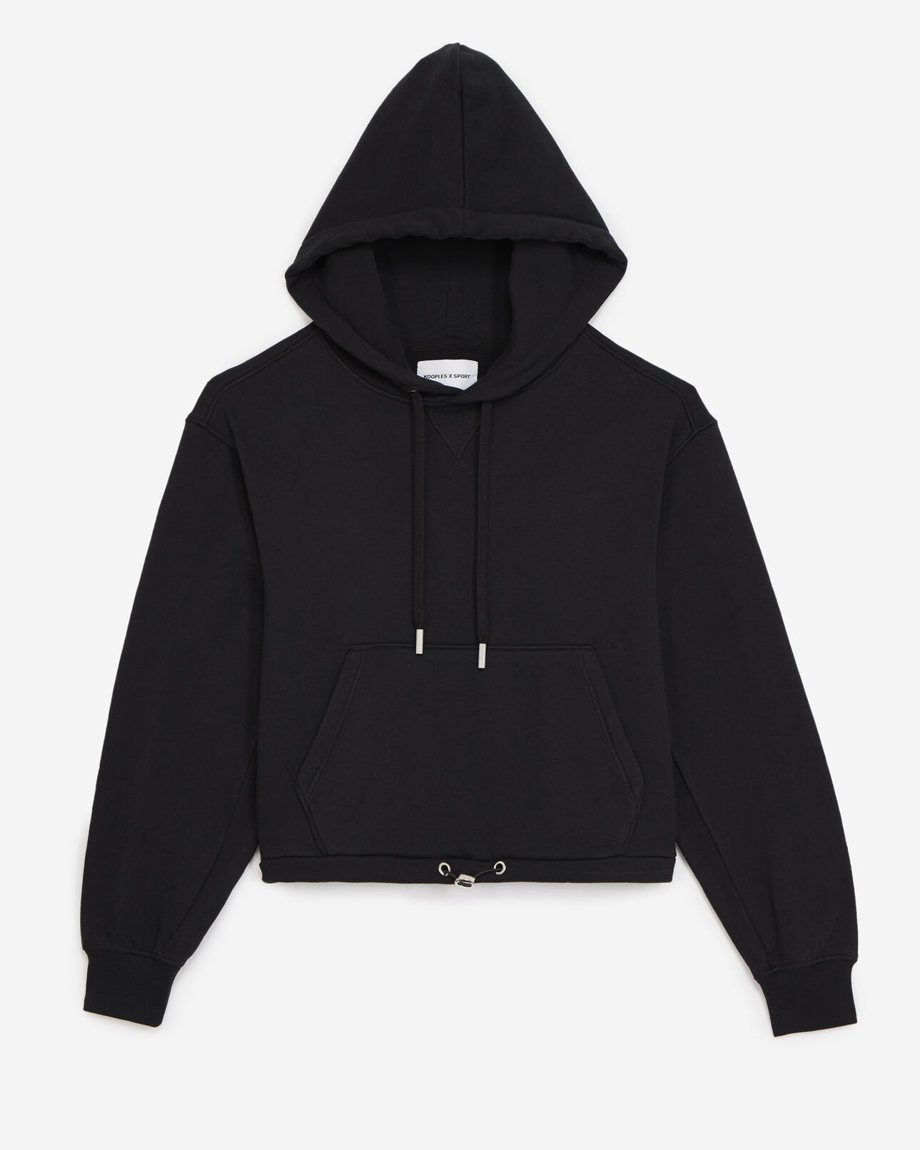 The Kooples MUJER BLACK sudadera negra capucha bolsillo canguro