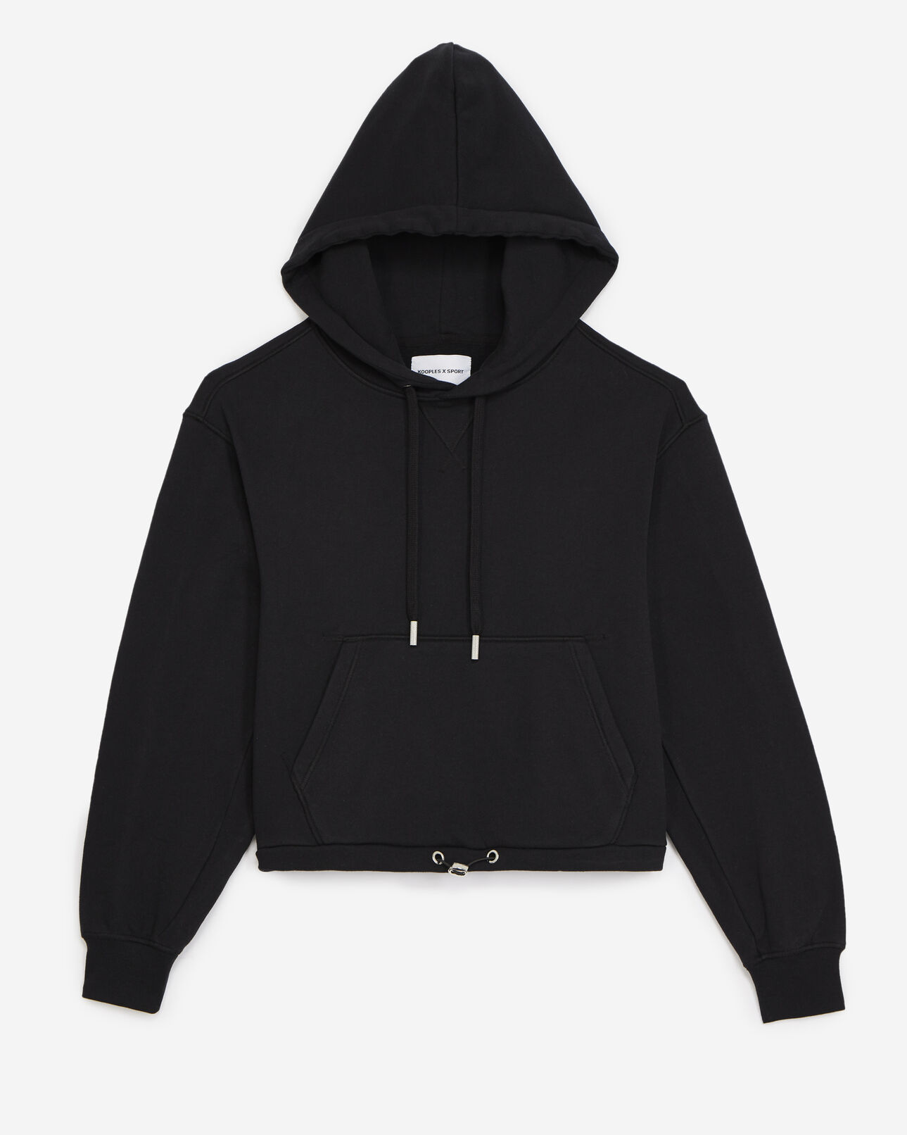 The Kooples MUJER BLACK sudadera negra capucha bolsillo canguro