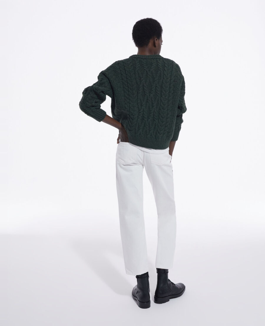 The Kooples FEMME KAKI pull en laine kaki